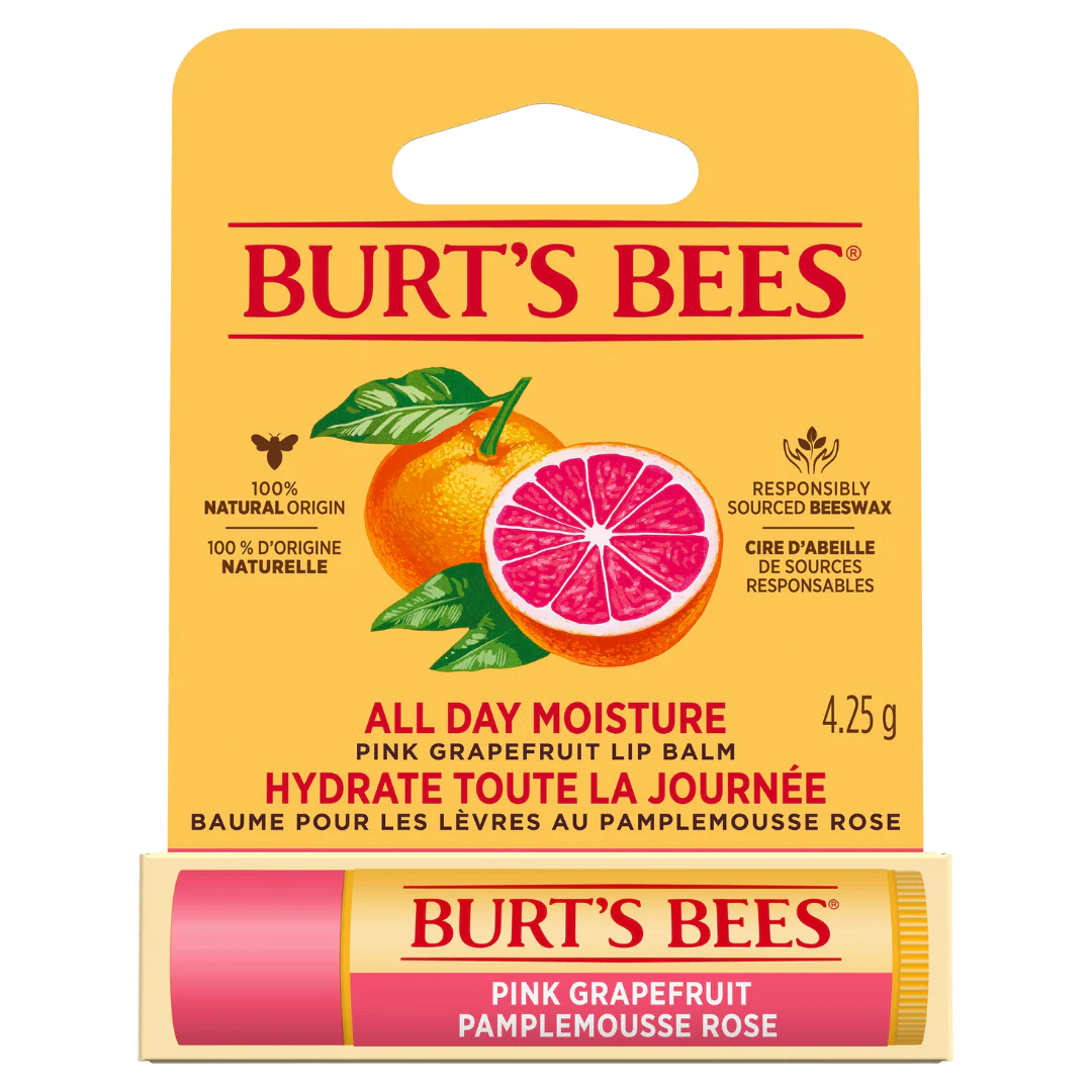 Burt's Bees Pink Grapefruit Lip Balm - Huulivoide Greippi 4,25 g