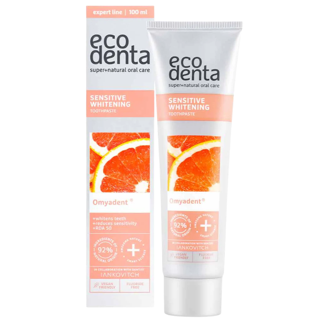 Ecodenta Sensitive Whitening Omyadent - Valkaiseva hammastahna herkille hampaille 100 ml