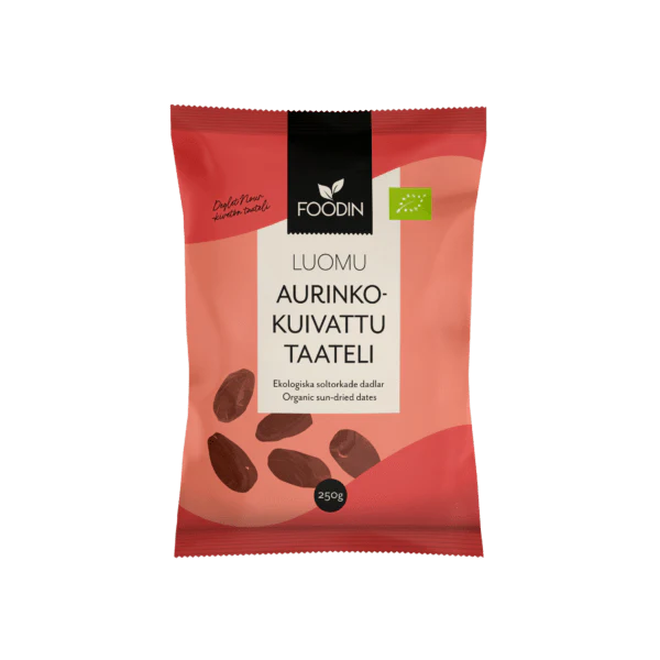Foodin Aurinkokuivattu Taateli, Luomu 250 g