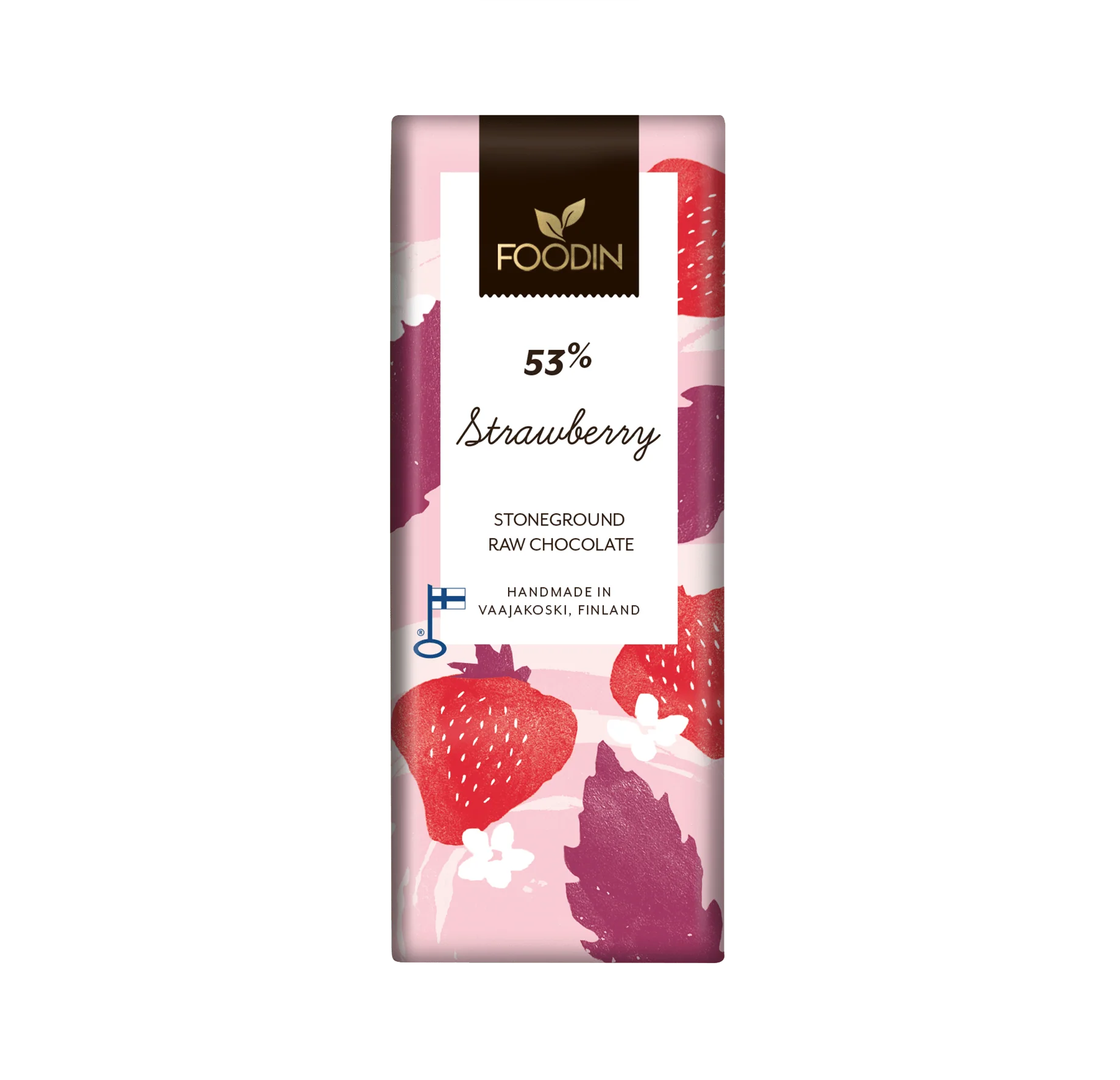 Foodin Mansikkaraakasuklaa 53 % 40 g