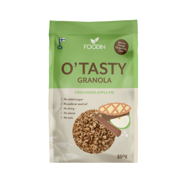Foodin O'Tasty Granola Cinnamon Apple Pie - Kauragranola Omenapiirakka 350 g