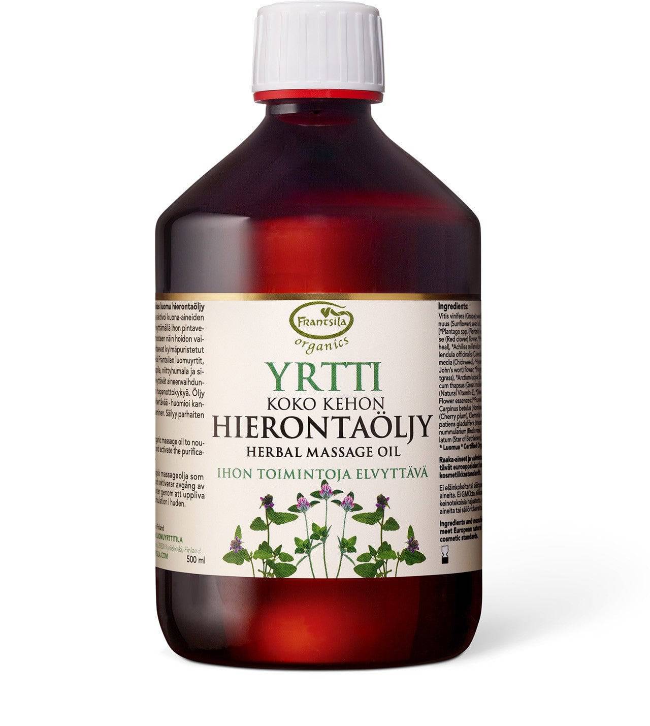 Frantsila Yrtti Koko Kehon hierontaöljy 500 ml