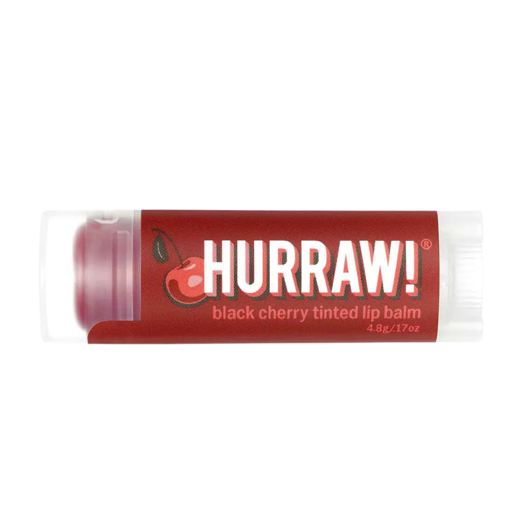Hurraw! Black Cherry Tinted Lip Balm - Sävyttävä huulivoide 4,8 g