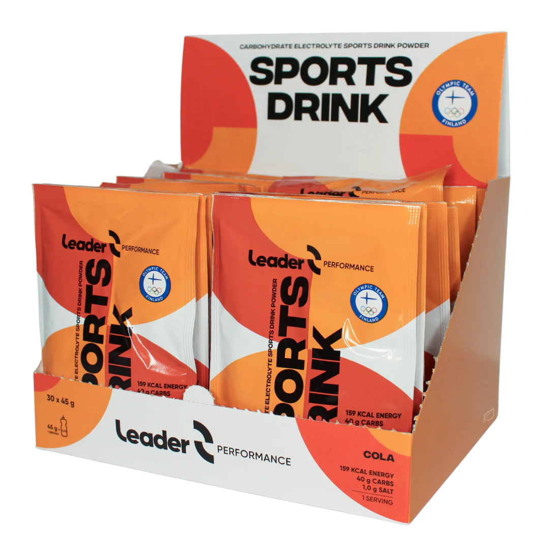 Leader Performance Sports Drink - Urheilujuomajauhe Cola 30 x 45 g TUKKUPAKKAUS