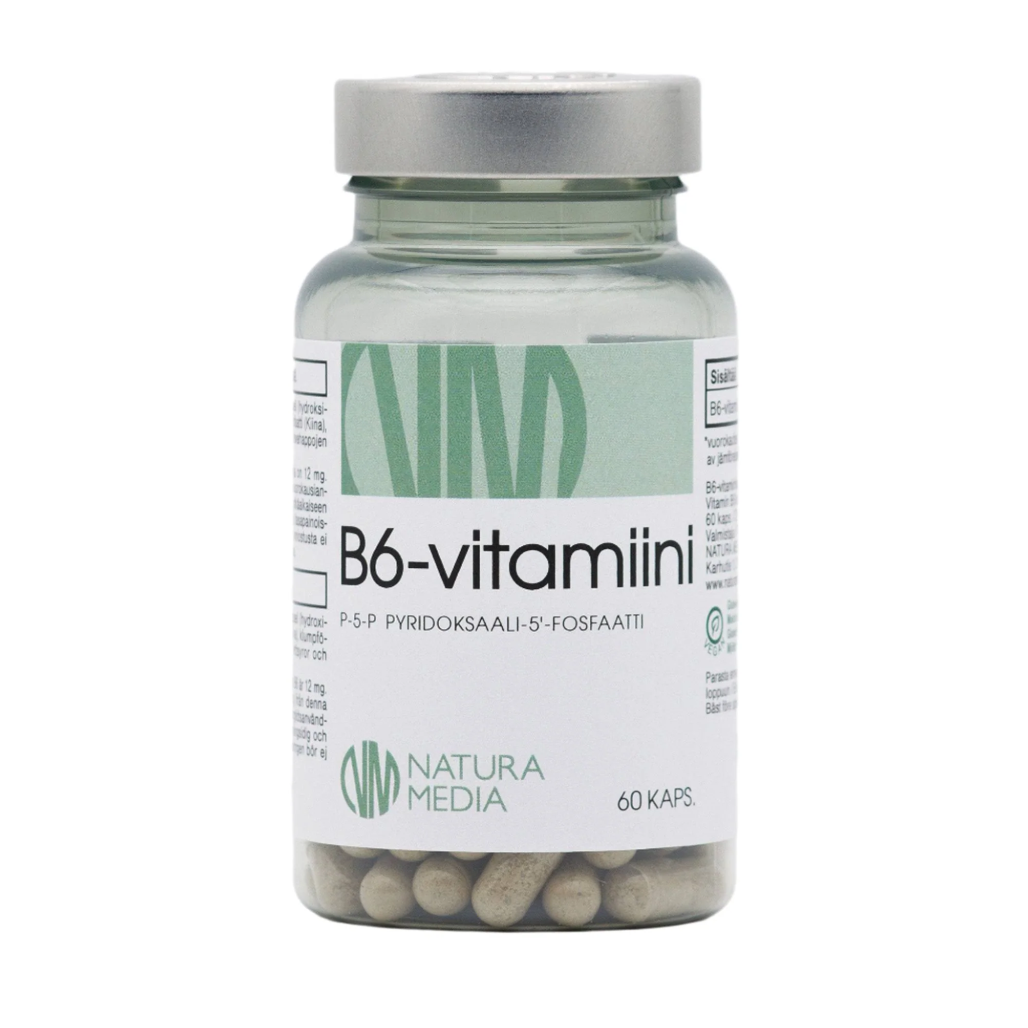 Natura Media B6 25 mg - B6-vitamiini P-5-P 60 kaps.