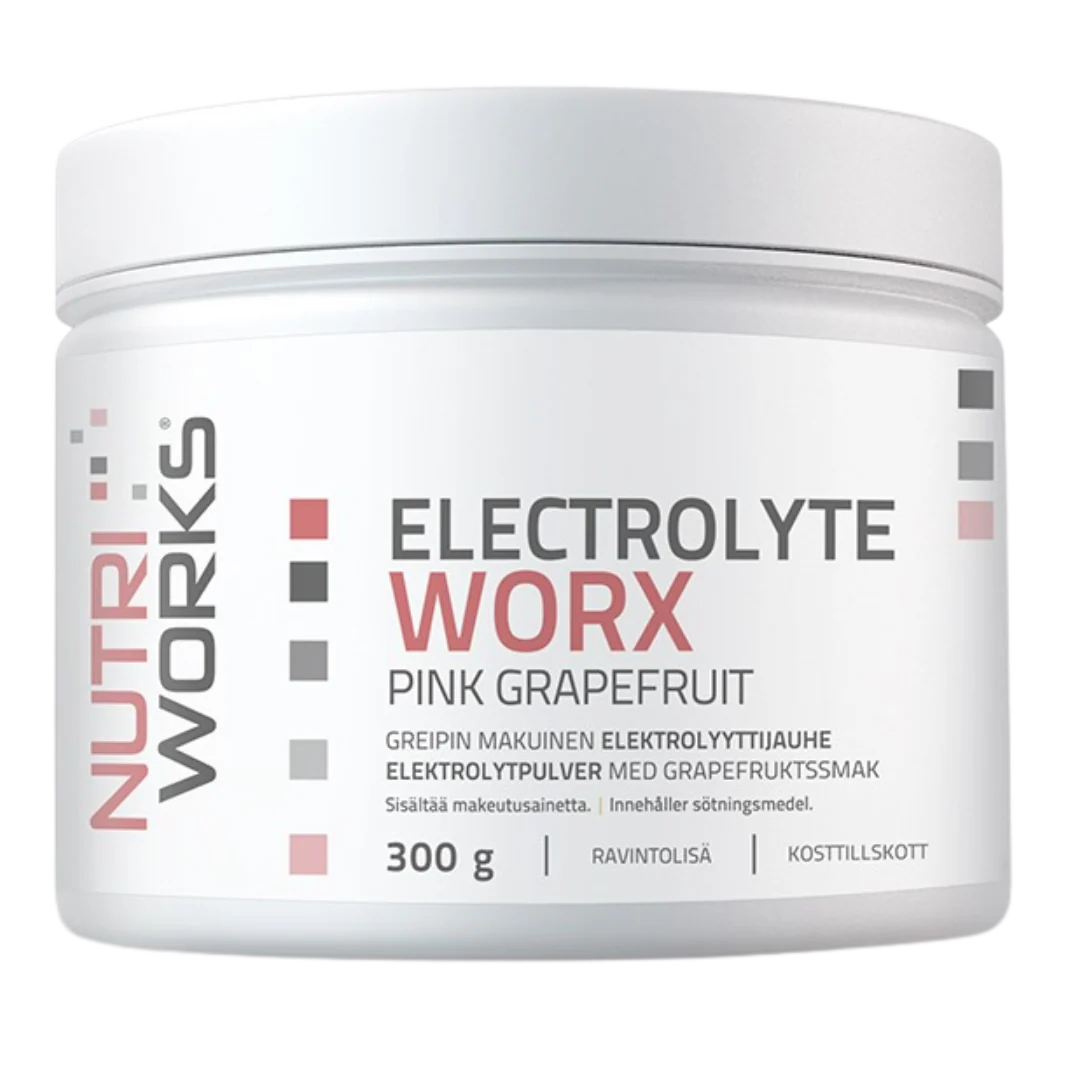 Nutri Works Electrolyte Worx Pink Grapefruit - Elektrolyyttijauhe Greippi 300 g