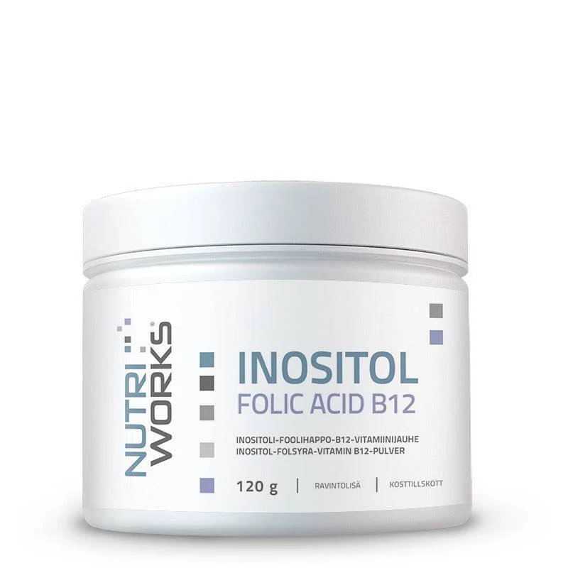 Nutri Works Inositol Folic Acid B12 - Inositoli-foolihappo-B12-vitamiinijauhe 120 g