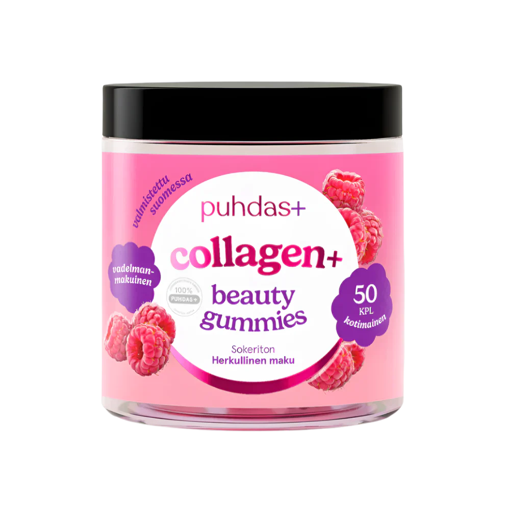 Puhdas+ Collagen+ Beauty Gummies Vadelma 50 kpl
