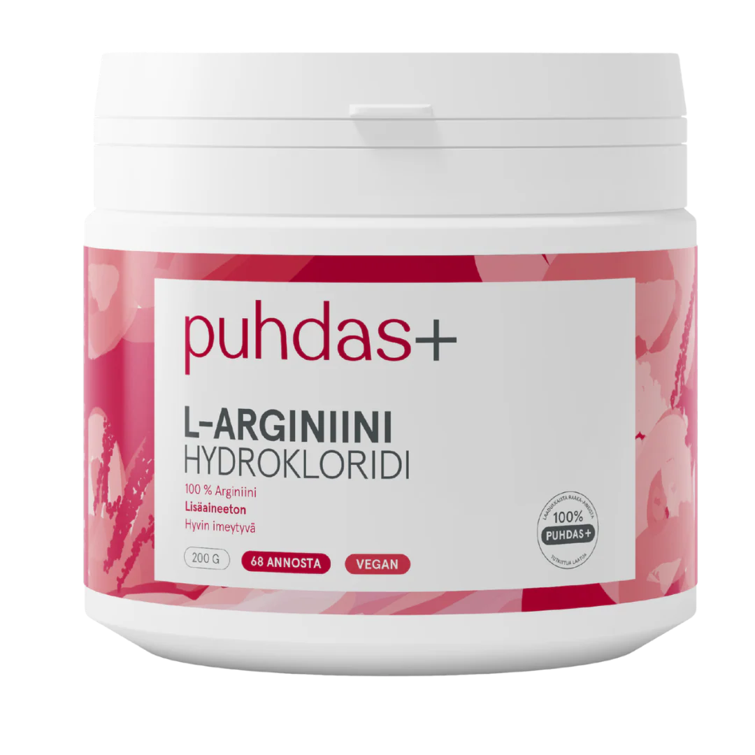 Puhdas+ L-arginiini - L-arginiinihydrokloridi 200 g