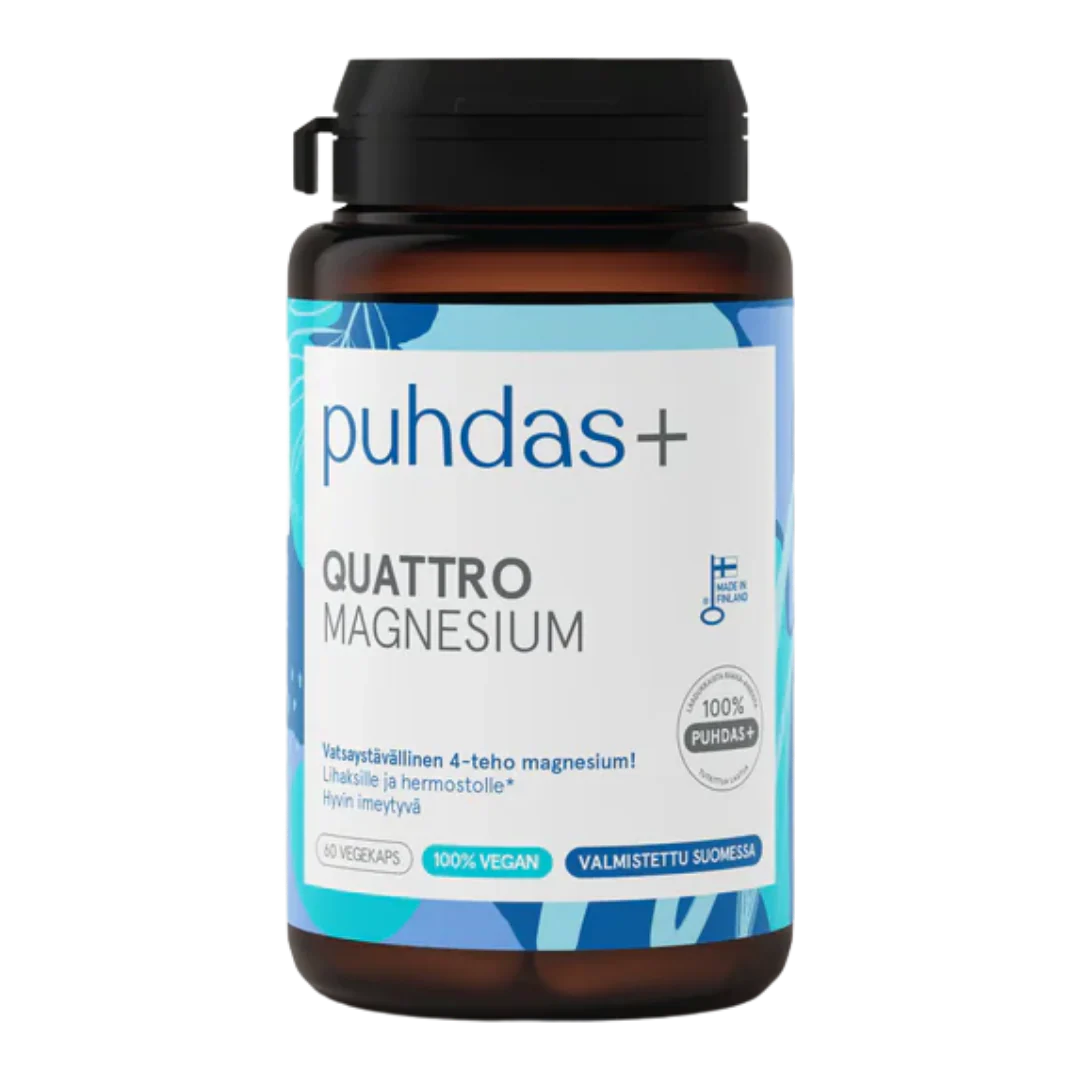 Puhdas+ Quattro Magnesium 60 vegekaps.