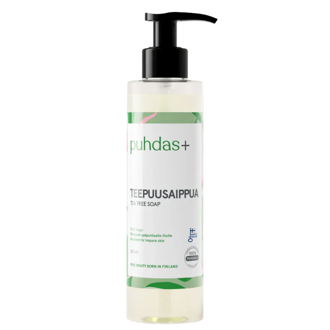 Puhdas+ Nestemäinen Teepuusaippua 200 ml - Pumppupullossa