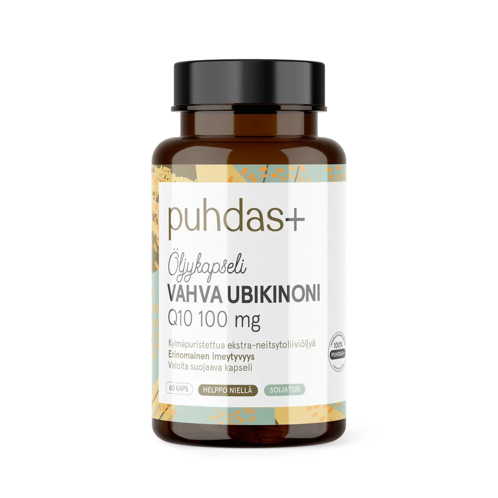 Puhdas+ Vahva Ubikinoni Q10 100 mg 60 kaps. - Öljykapseli