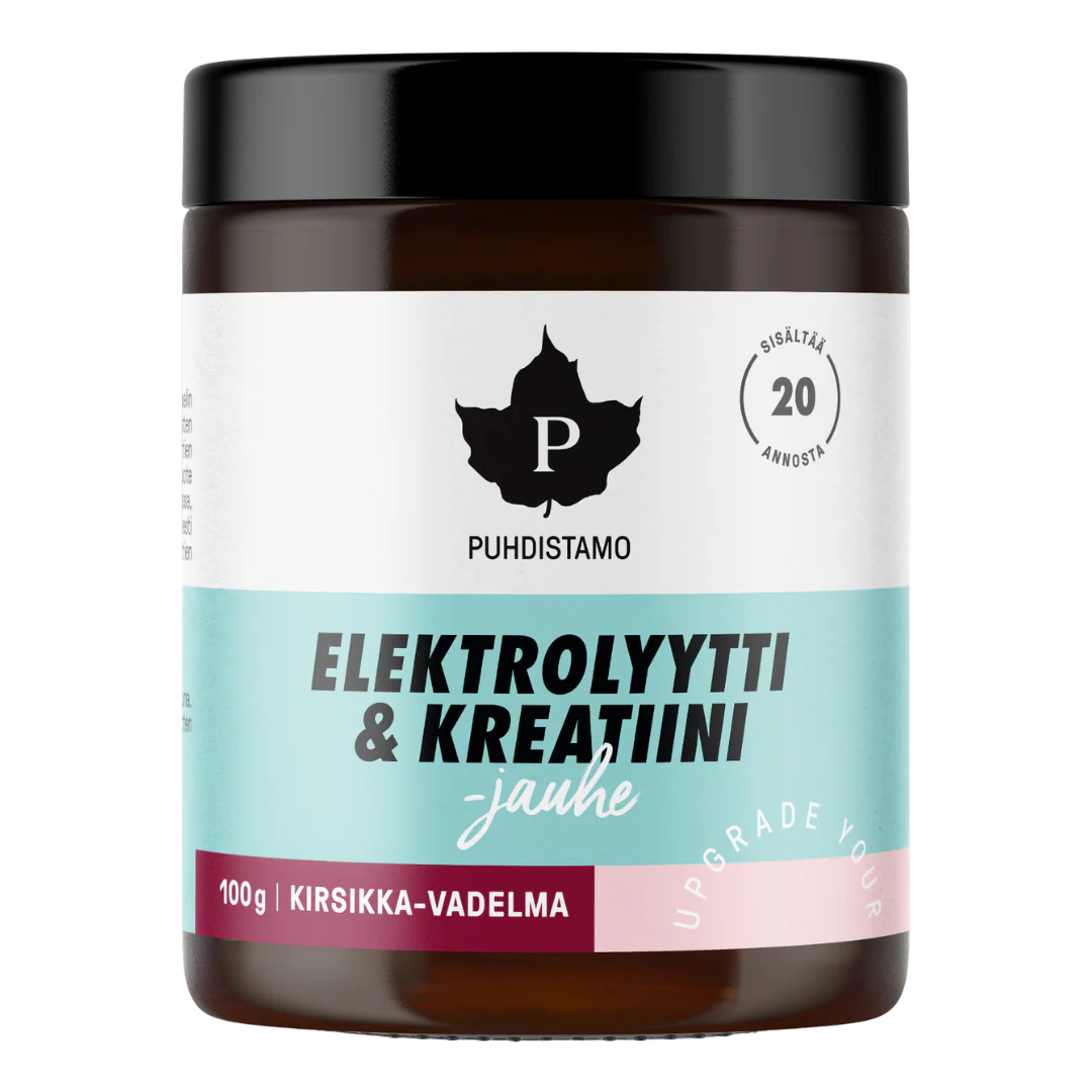 Puhdistamo Elektrolyytti & Kreatiini -jauhe Kirsikka-Vadelma 100 g