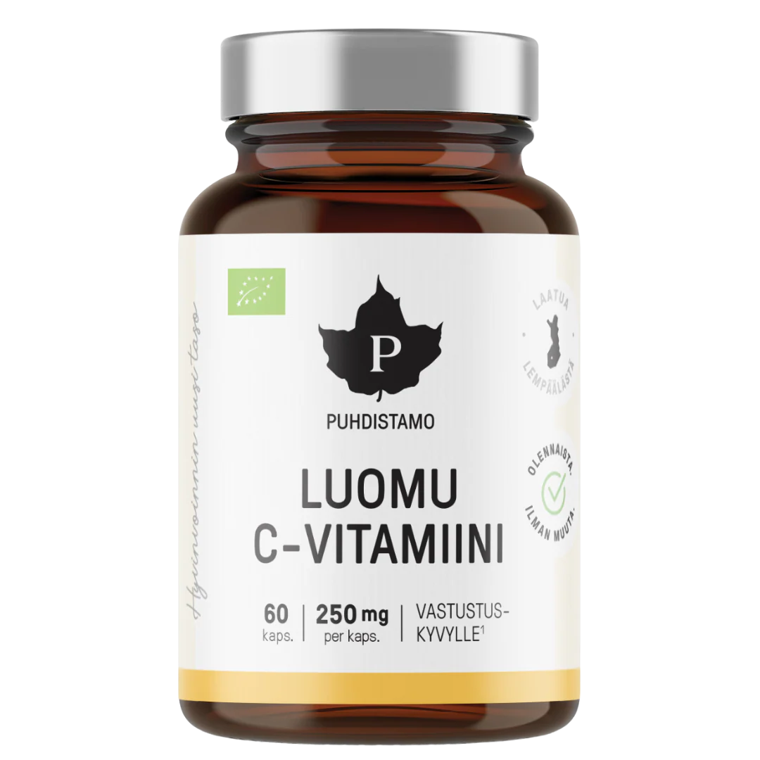 Puhdistamo Luomu C-vitamiini 250 mg 60 kaps.