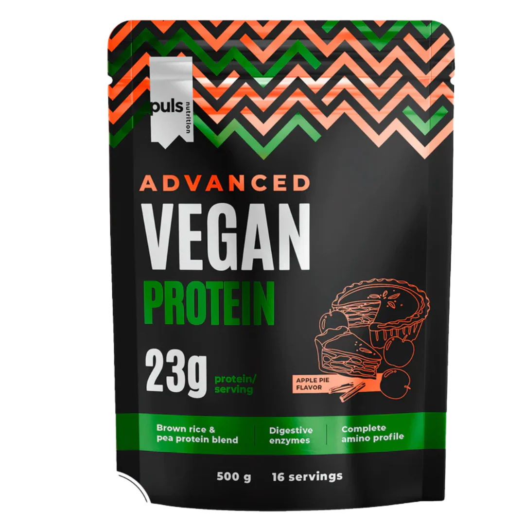 Puls Nutrition Advanced Vegan Protein - Kasviproteiinijauhe Omenapiirakka 500 g