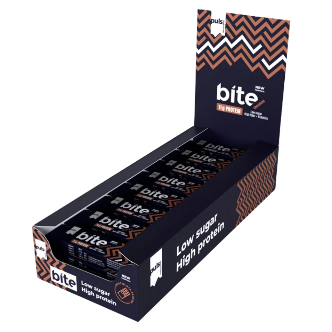 Puls Nutrition Bite Protein Bar Choco - Proteiinipatukka suklaa tukkupakkaus 24 x 35 g