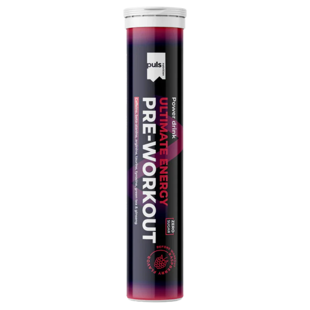 Puls Nutrition Pre-Workout Poretabletti Vadelma 20 tabl.