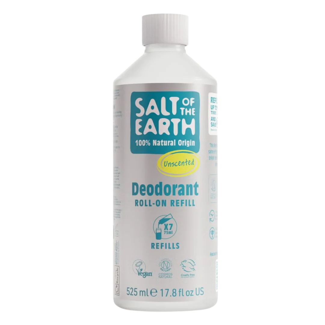 Salt of the Earth - Tuoksuton Roll-On Deodorantti täyttöpakkaus 525 ml