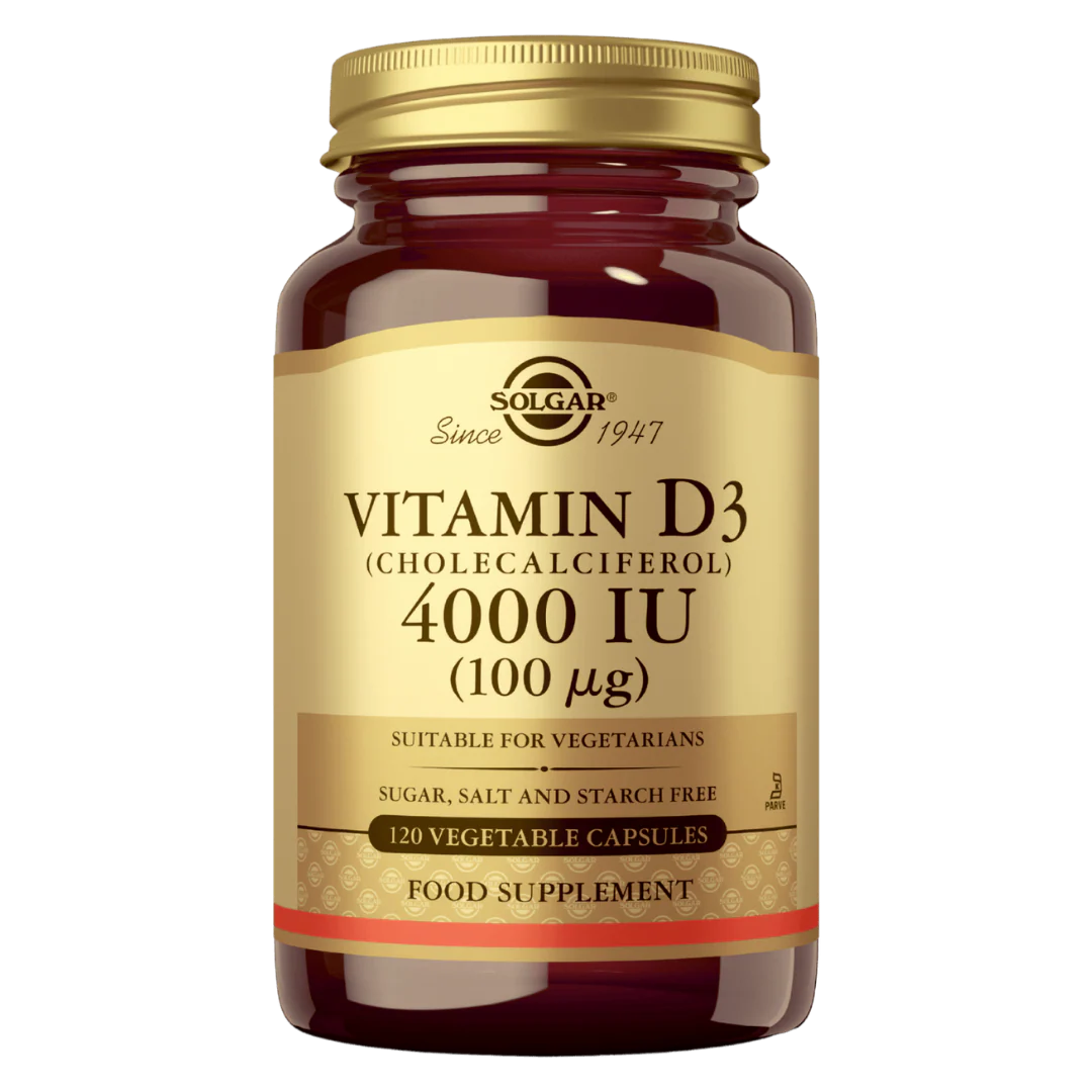 Solgar Vitamin D3 4000IU (100µg) - D3-vitamiini 120 kaps.