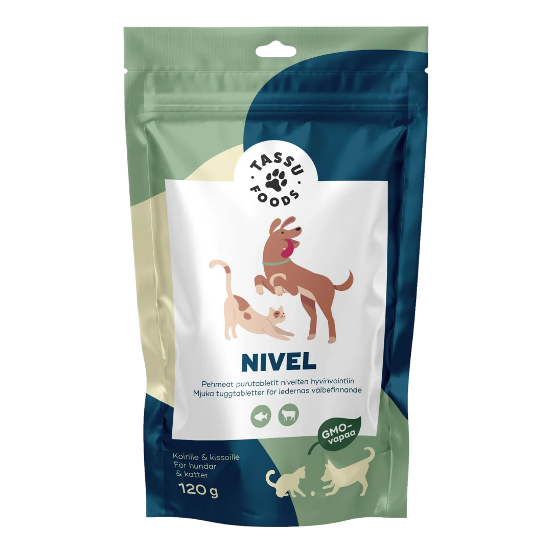 Tassu Foods Nivel - Koirille ja Kissoille 40 Purutablettia 120 g