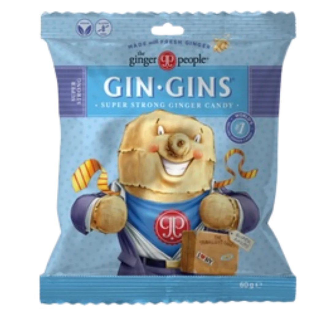 Gin Gins Super Strong Ginger Candy - Vahva Inkiväärimakeinen 60 g