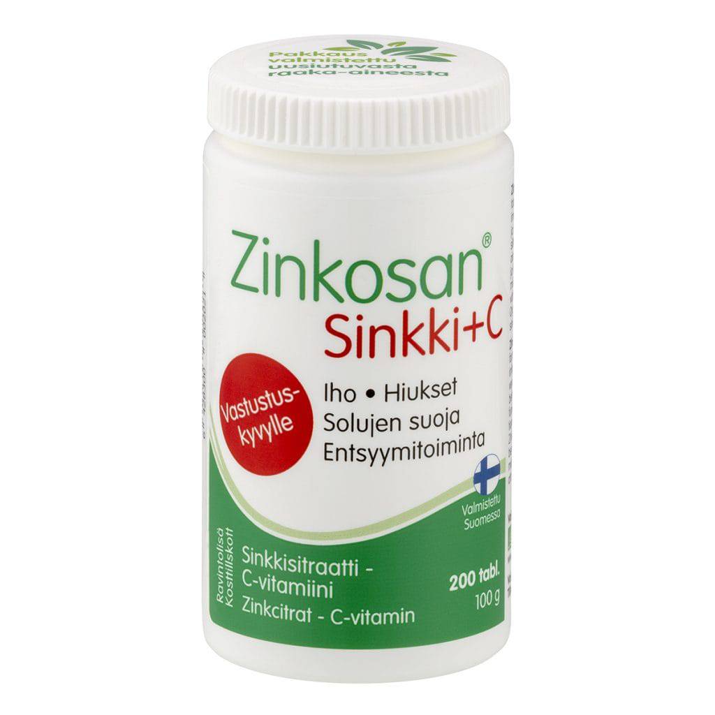 Zinkosan Sinkki + C-vitamiini 200 tabl.